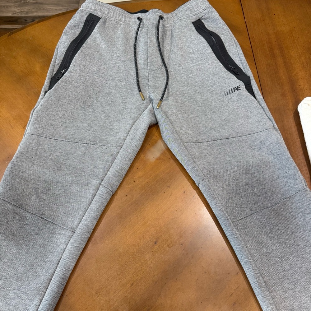 American Eagle Outfitters Gray Joggers with Black Accents